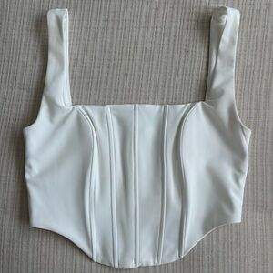 Edikted White Structured Corset Top
